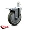 Service Caster 5'' Gray Poly Wheel Swivel 7/16'' Stem Caster with Total Lock Brake SCC-GRTTL20S514-PPUB-716138 - alternate 4